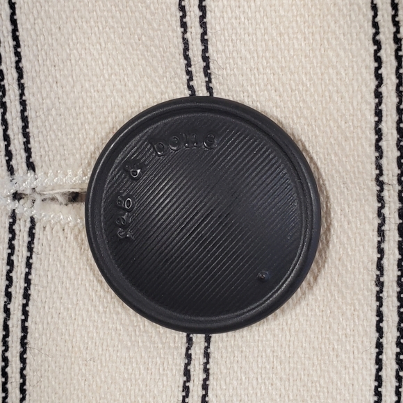 rag & bone Millie Striped Blazer Jacket Ivory Black Size 6 Office Size 6 - Picture 11 of 14